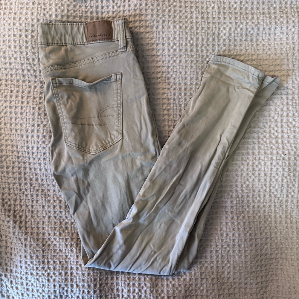 American Eagle Outfitters Olive Green Super Stretch Pants